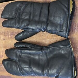 Olympia Vintage Cowhide Leather 3 Finger Gloves Mens Size Small